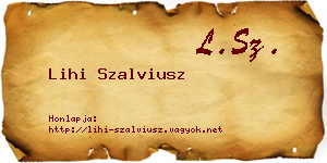 Lihi Szalviusz névjegykártya